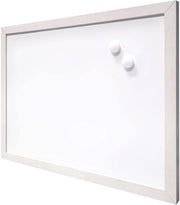 Tavolo bianco magnetico con cornice in legno - 40 x 30 cm - rimovibile senza acqua - inclusi magneti