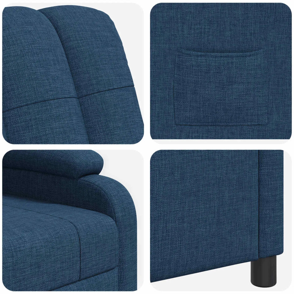 Divano Sedia-Poltrona reclinabile Blu Tessuto 385365