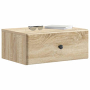 Comodino | Armadio da Notte | Mobiletto da notte a muro Rovere Sonoma 49 x 34,5 x 20 cm