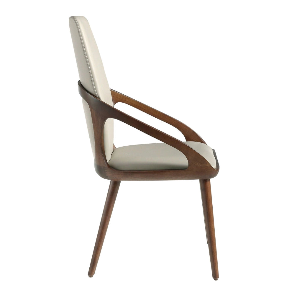 Sedia in ecopelle crema