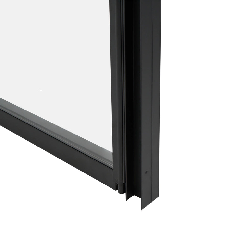 Porta da doccia pieghevole in vetro temperato trasparente con anta 80 x 190 cm Nero design elegante