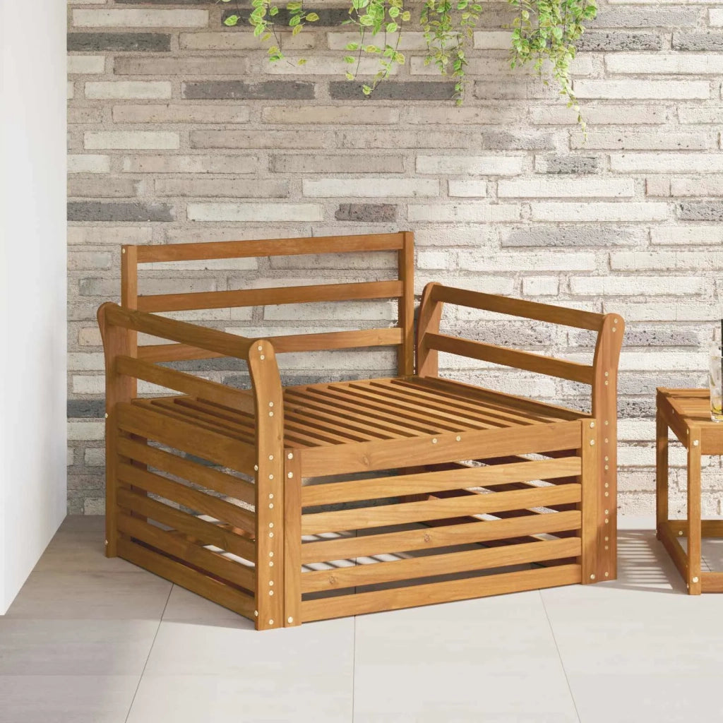 2 Pezzo Divano da esterno-Divano da Giardino-Sofa da giardino Naturale 675441