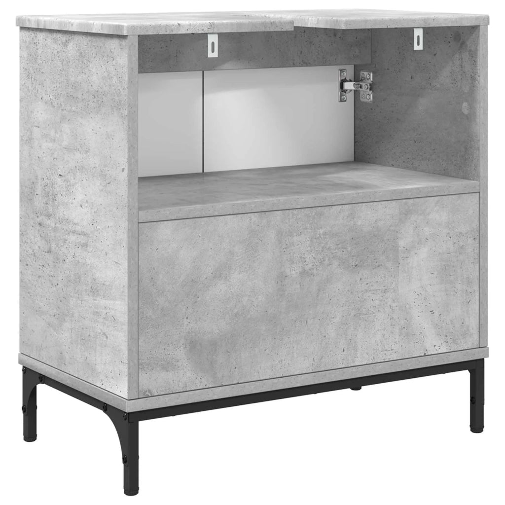 Armadio per Lavabo da Bagno Grigio cemento 60,5 x 33,5 x 61 cm 883417