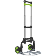 Carrello Portapacchi Pieghevole 38,5x41x100 cm in Alluminio con Manico Telescopico, Portata 70 kg