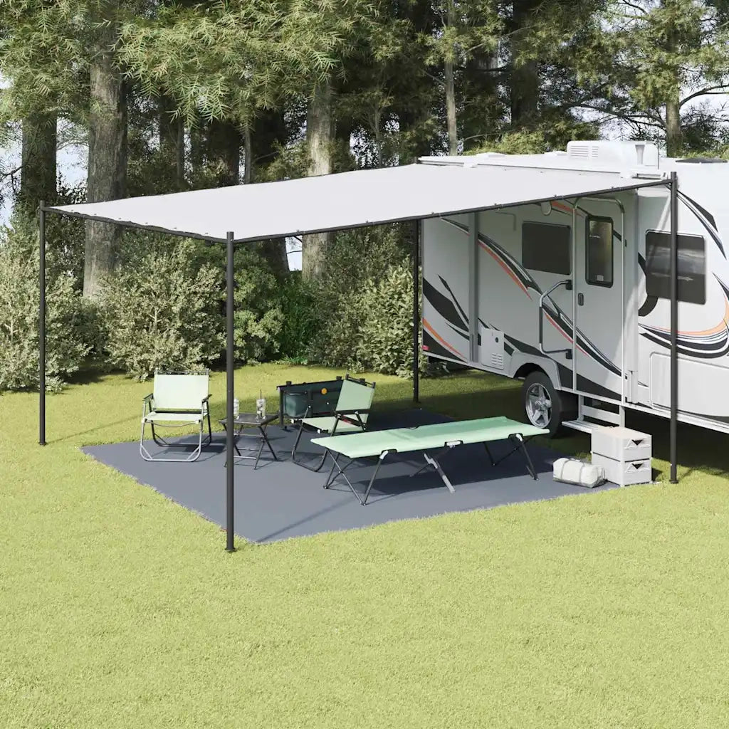 Tappeto da Tenda | Tappeto da campeggio Blu e Grigio 400 x 400 cm Polietilene