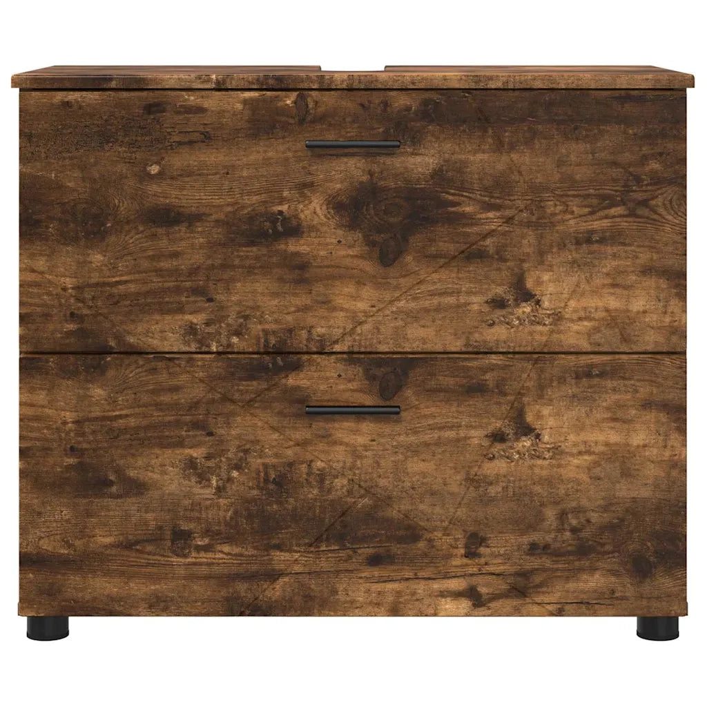 Mobile da Bagno con cassetto Rovere fumé 76,5 x 35 x 64 cm 883299