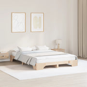 Struttura Letto Naturale Legno di Pino 160 x 200 cm Durevole