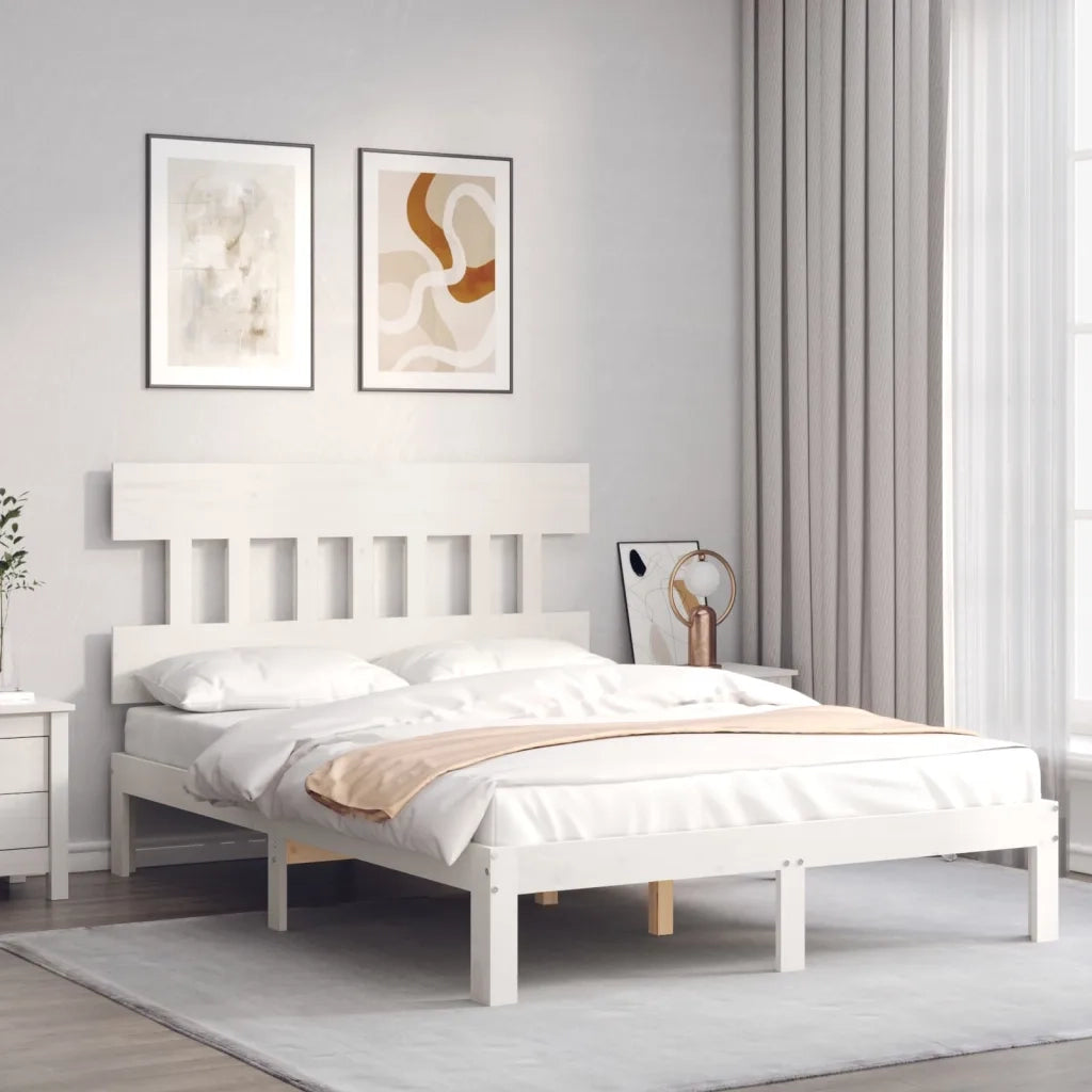 Giroletto senza Materasso Bianco 120x200 cm Legno Massello Pino 3193592