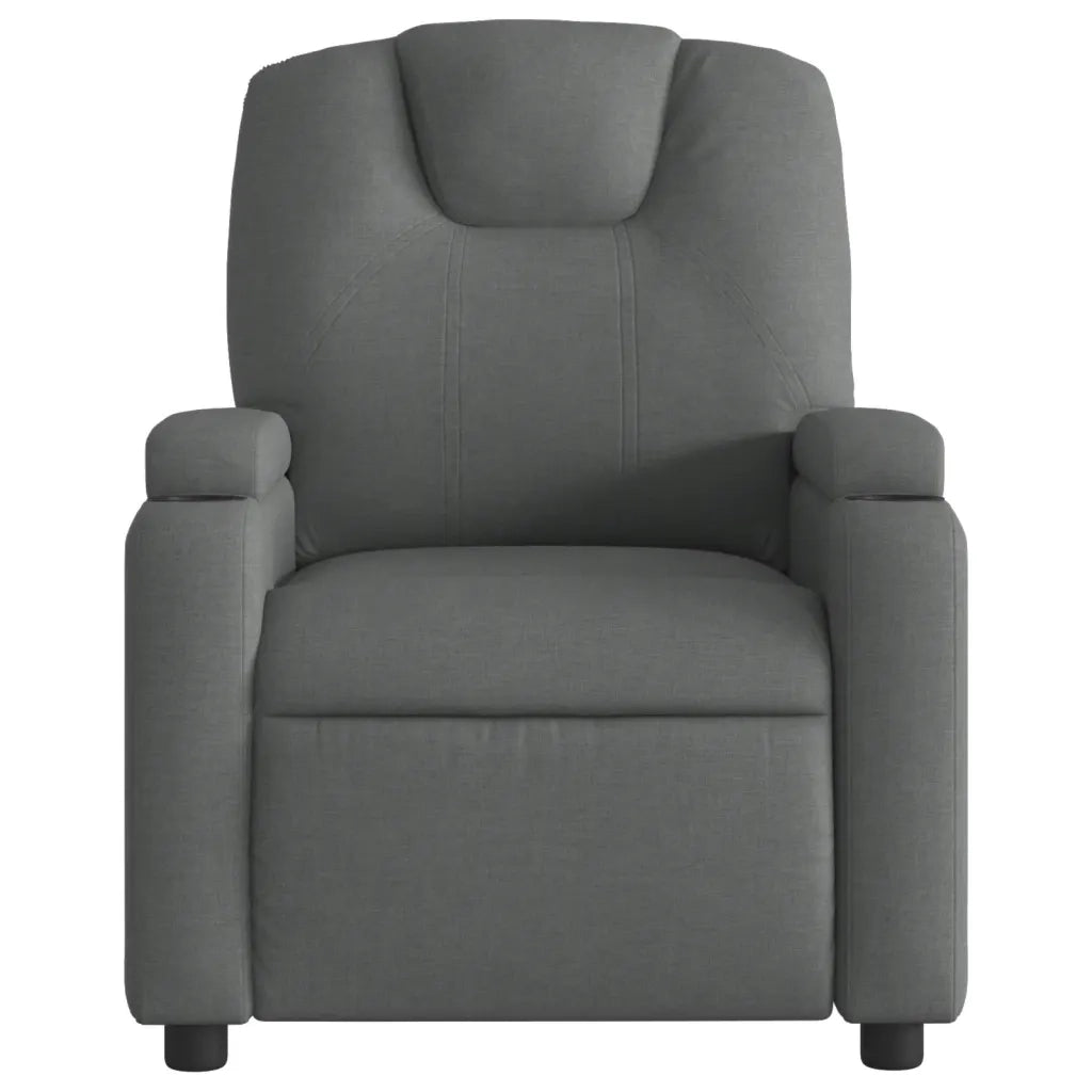 Divano Sedia-Poltrona reclinabile in tessuto grigio scuro 160182