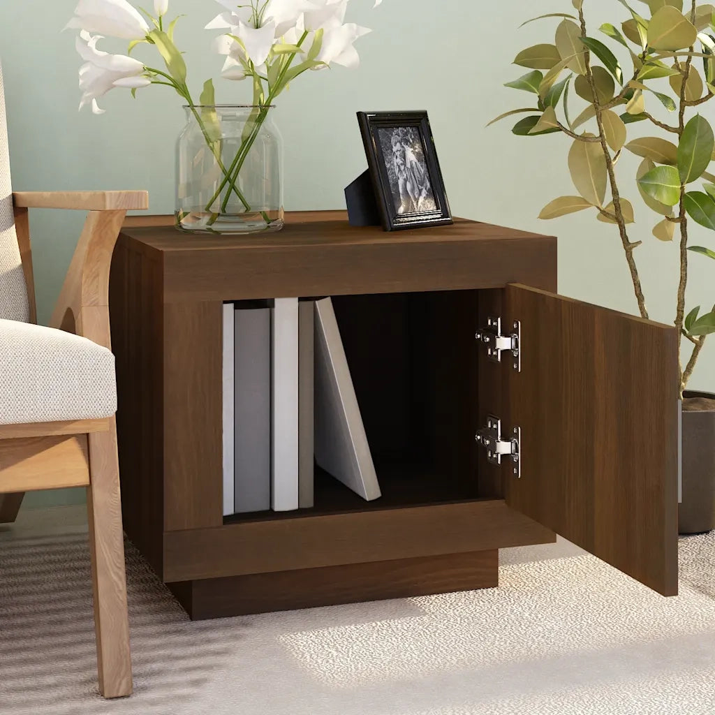 Tavolino da Salotto Rovere Marrone 51x50x45 cm Legno Compensato