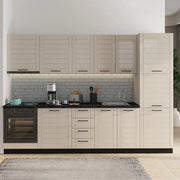Mobile da Cucina Hallst, Dispensa da Cucina 6 Ripiani, 60x58x214h cm Bianco Crema