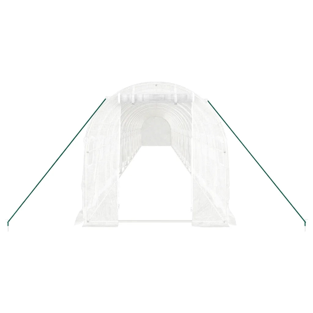 Serra con Telaio in Acciaio Bianco 36 mÂ² 18x2x2 m