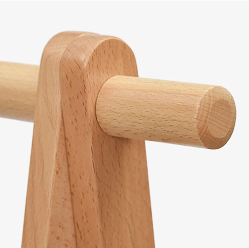 Appendiabiti Moderno in Stile Pavimento Appendiabiti in Legno massello Semplice ripiano per Vestiti in Legno (Dimensioni: 75 cm)