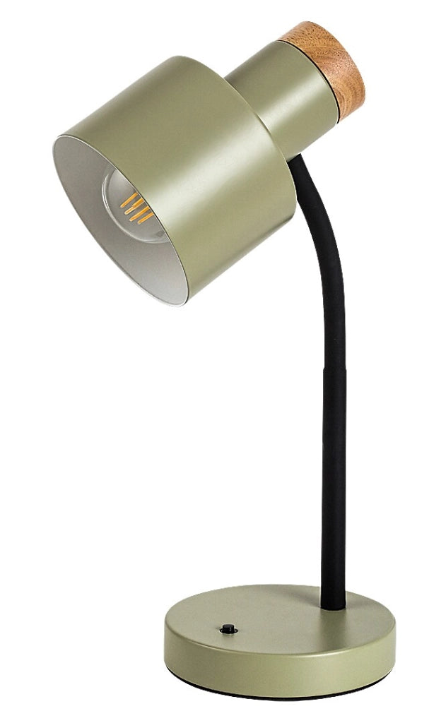 Lampada da scrivania Pastro 1xE27 nera khaki Rabalux