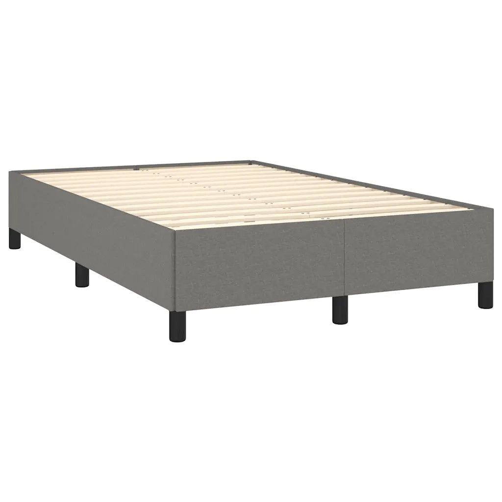Letto a Molle Materasso e LED Grigio Scuro 120x190cm in Tessuto