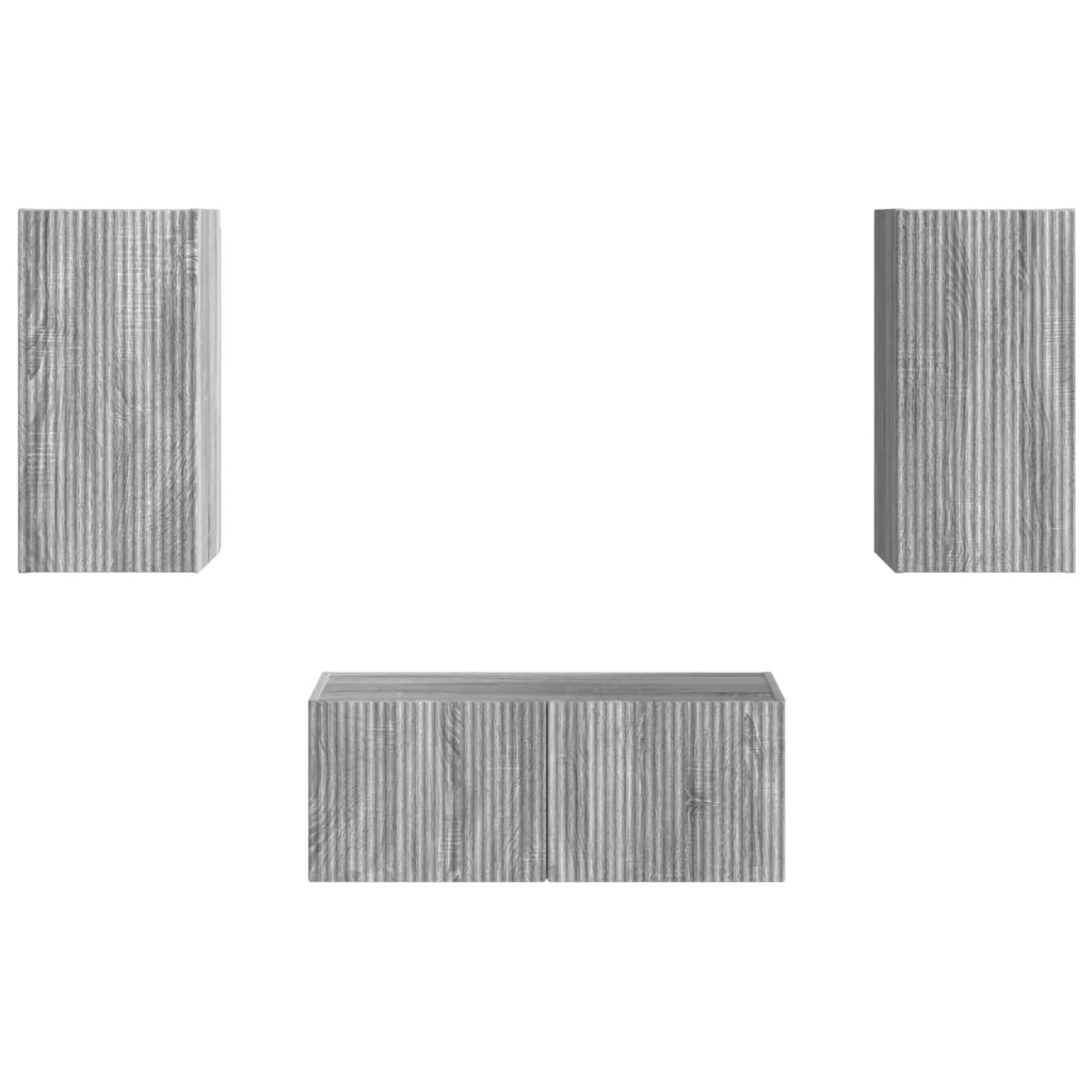 Set mobile TV 6 pcs Grigio Sonoma Legno multistrato