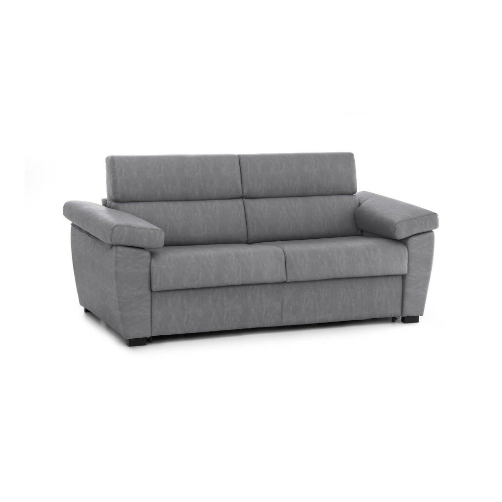 Seui, Divano Letto 2 Posti Sfoderabile Made in Italy, 185x95 cm Grigio