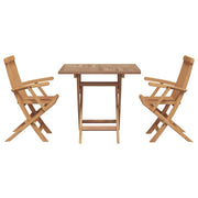 Set da Pranzo per Giardino 3 pcs Marrone 3385966