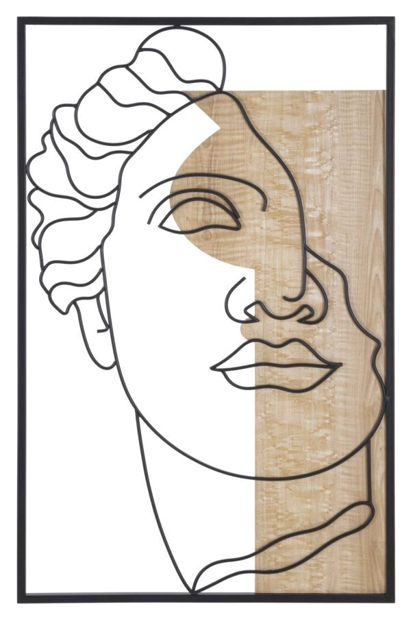 Pannello da Muro David 50x2x80 cm in MDF Multicolor