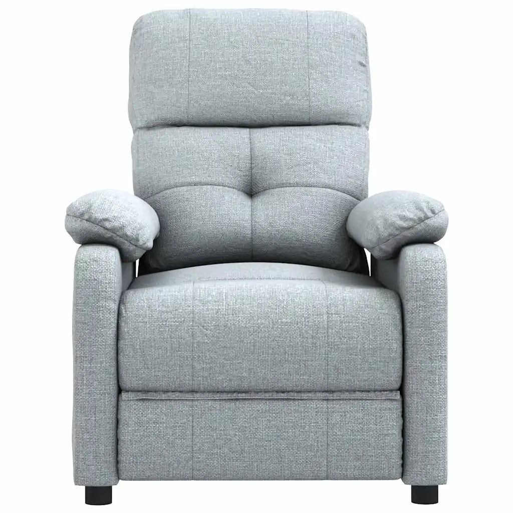 Divano Sedia-Poltrona Reclinabile in Tessuto Grigio Chiaro 384846