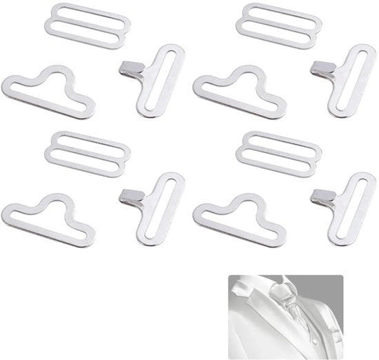 Ferraglio di fissaggio adattabile - 50 Set - Ultra spesso - Resistente alla ruggine - Clip con spago a farfalla - Dimensione 20 mm - Per uso DIY - Dassluiting