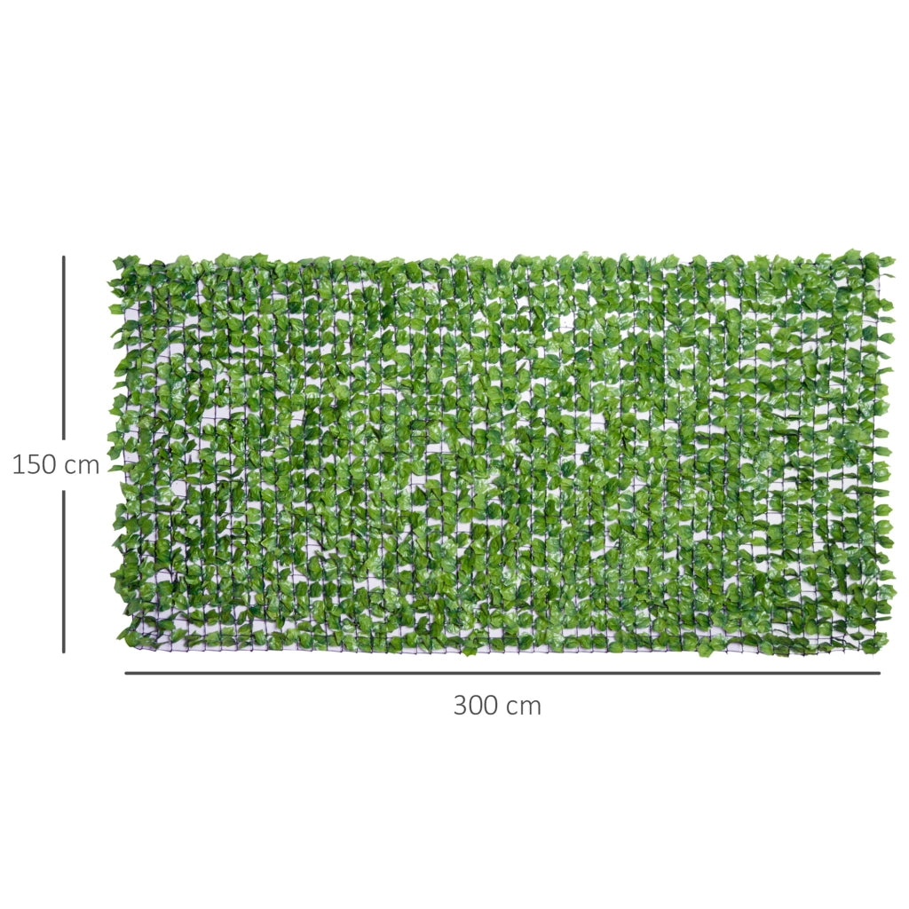Siepe artificiale frangivista verde chiaro 300 x 150 cm per balcone e terrazza