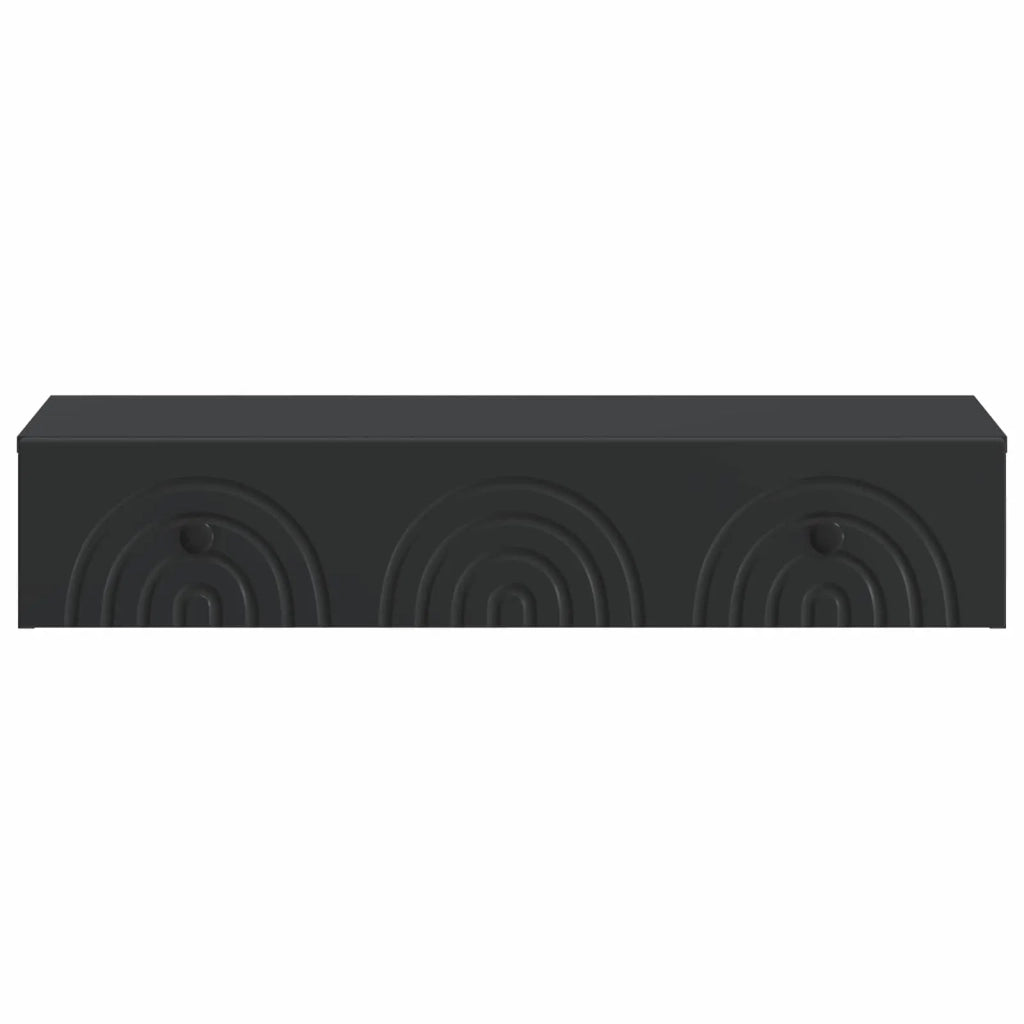 Tavolino da Parete Laterale Nero 87,5 x 34,5 x 17 cm