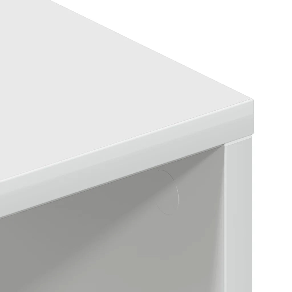 Mobile Porta TV Bianco Lucido 100x40x40 cm in Legno Multistrato
