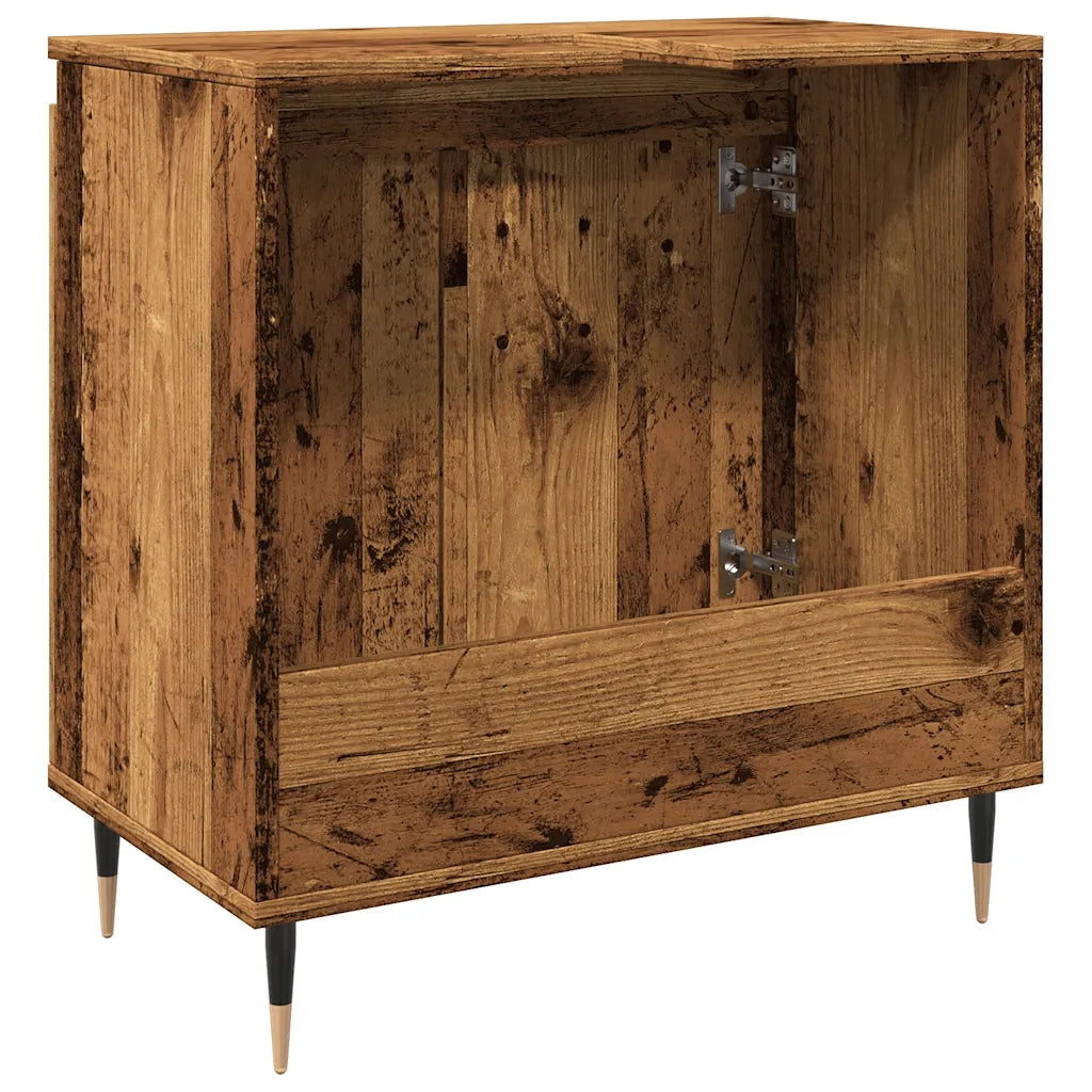 Mobile da Bagno Legno Antico 58x33x60 cm in Truciolato
