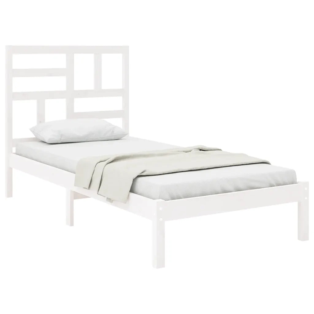 Giroletto Bianco in Legno Massello 90x190 cm Single 3105916