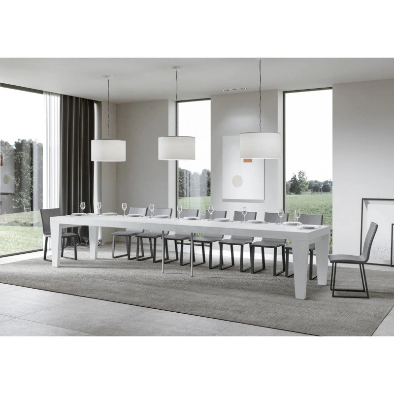 Tavolo allungabile 130/390x90 cm Spimbo Premium - Bianco Frassino
