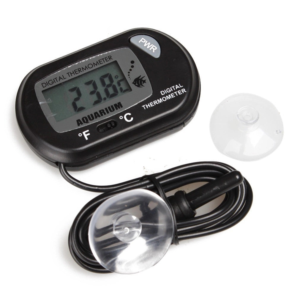 Trade Shop - Termometro Digitale A Ventosa Sonda Dispaly Lcd -50 A 70° Per Acquario Pesci -