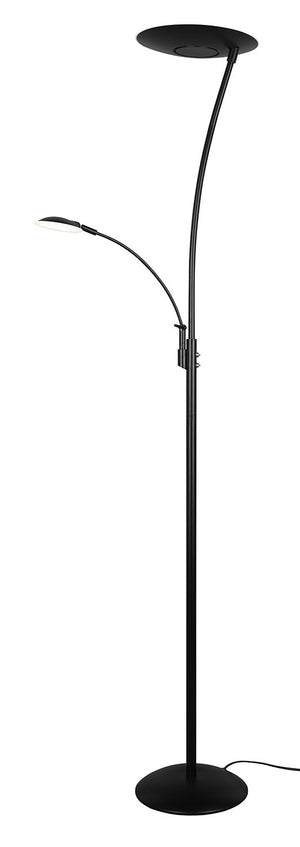 Piantana da Interno a LED in Metallo Nero Opaco