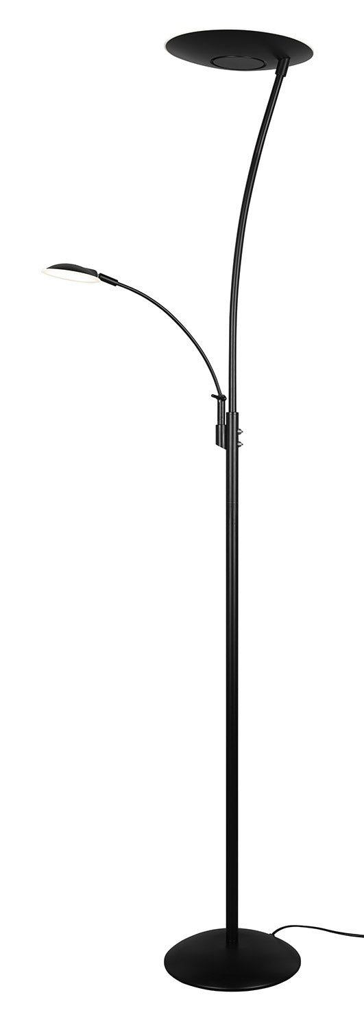 Piantana da Interno a LED in Metallo Nero Opaco