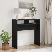 Tavolo Consolle in Rovere Nero - 78x30x80 cm - Fatto in Legno Ingegnerizzato