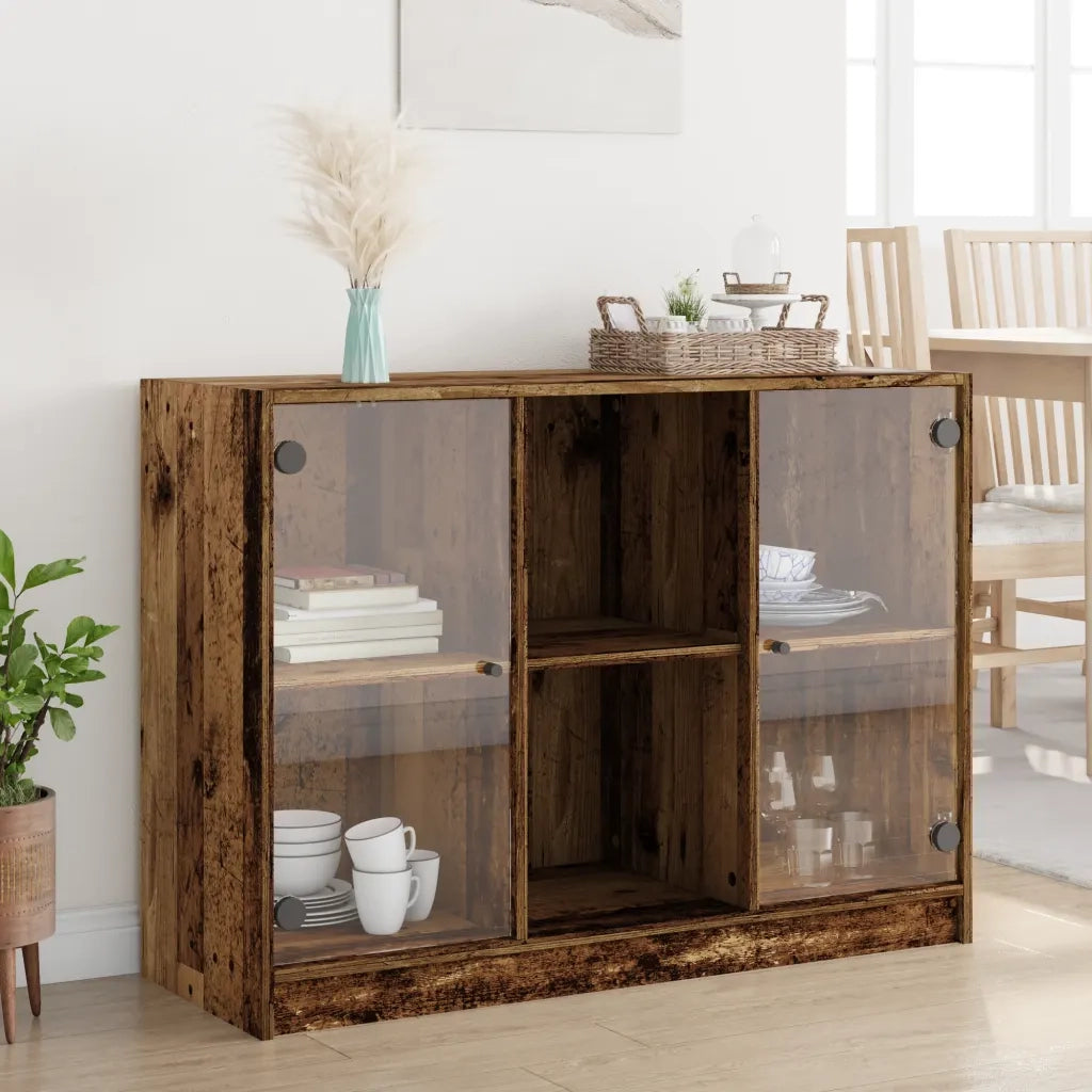 vidaXL Credenza Legno Antico 102x37x75,5 cm in Legno Multistrato