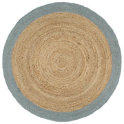 Tappeto Lavorato a Mano in Juta con Bordo Verde Oliva 210 cm cod mxl 69248