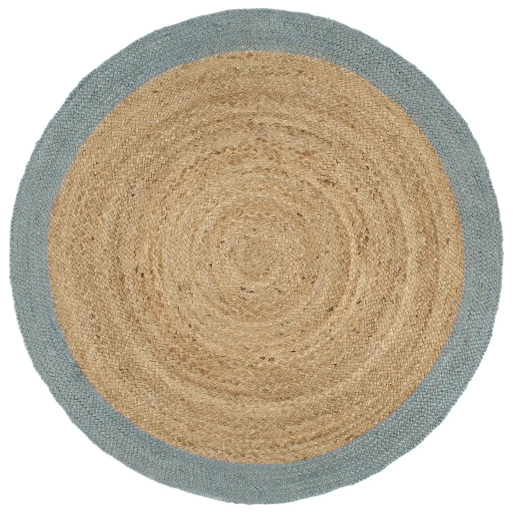 Tappeto Lavorato a Mano in Juta con Bordo Verde Oliva 210 cm cod mxl 69248