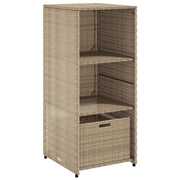 Armadietto Portaoggetti Giardino-Armadio per esterni Beige 50x55x115cm Polyrattan