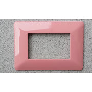 Trade Shop - Placchette Placche In Abs Per Serie Matix Bticino Compatibile 3 4 6 Moduli Color - Rosa -3 Fori     -