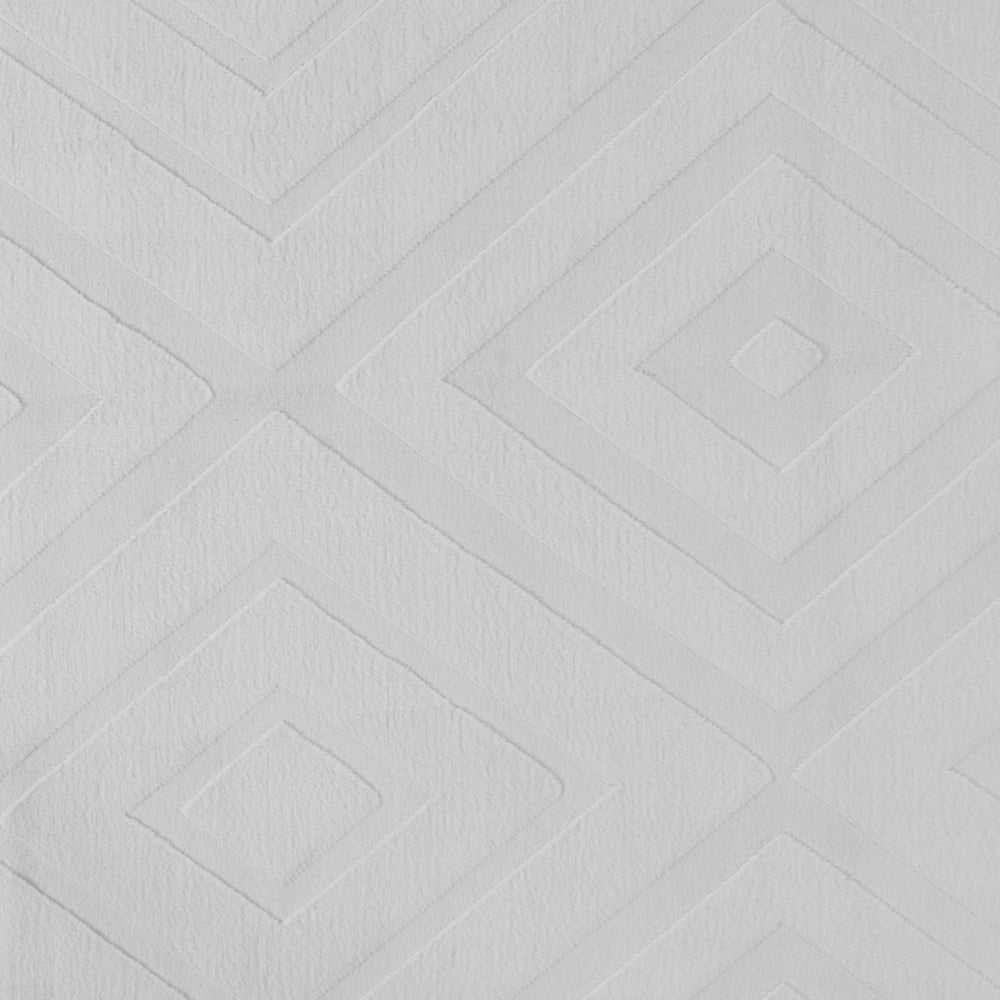 Tappeto in tessuto grigio chiaro 160 x 160 cm jacquard forma rettangolare tappeto decorativo