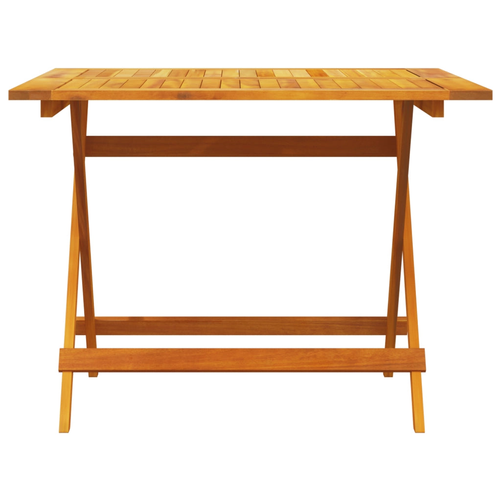Set da Pranzo da Giardino 5 Pezzi in Legno Massello di Acacia