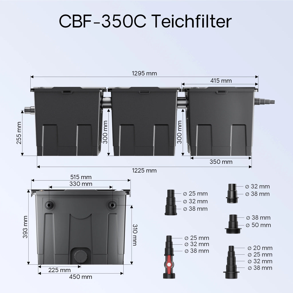 set per laghetti filtro 90000l chiarificatore 36W pompa NEO10000 80W