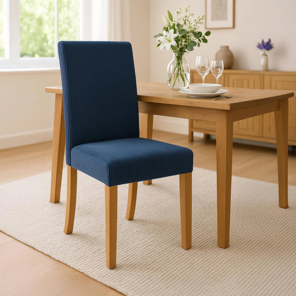 Set di 2 sedie per sala da pranzo Ina Cord anticate chiare 7