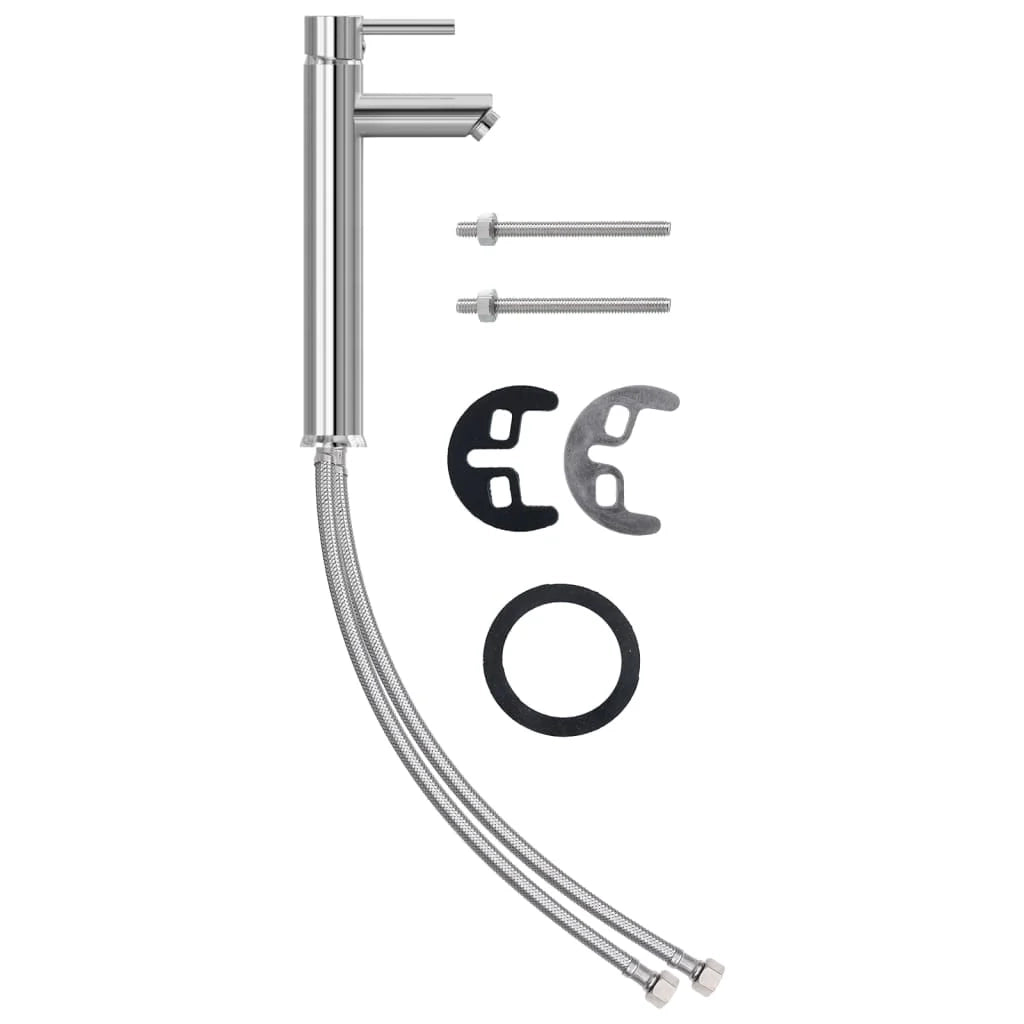 Lavabo da bagno diametro 42 cm con rubinetto e scarico a pulsante vetro temperato 02_0002849