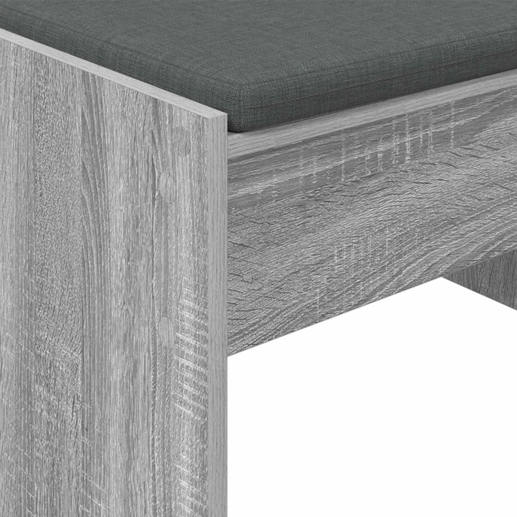 Panca per ingresso con cuscino-Sgabello-Panca da Corridoio Grigio Sonoma 103 x 38 x 40 cm