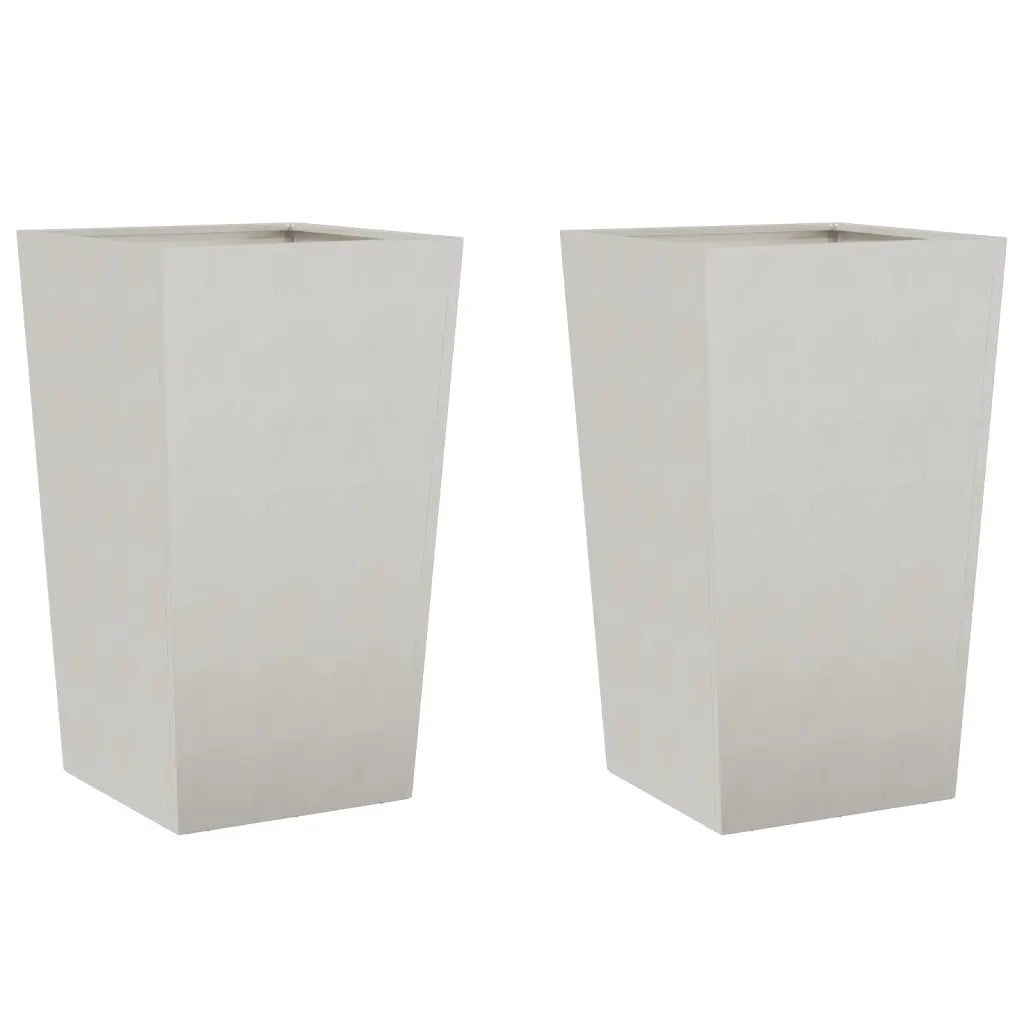 Fioriere da Giardino 2 pz 45x45x75 cm in Acciaio Inox 851103
