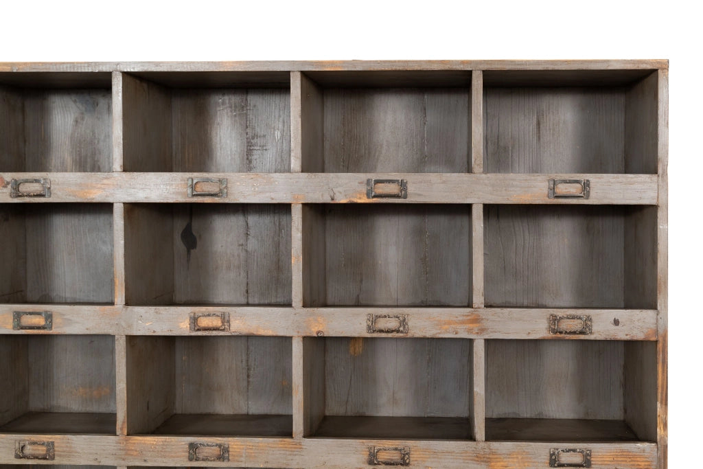 Biscottini Vetrina libreria in legno massello di rovere L154xPR33xH105 cm Imponente