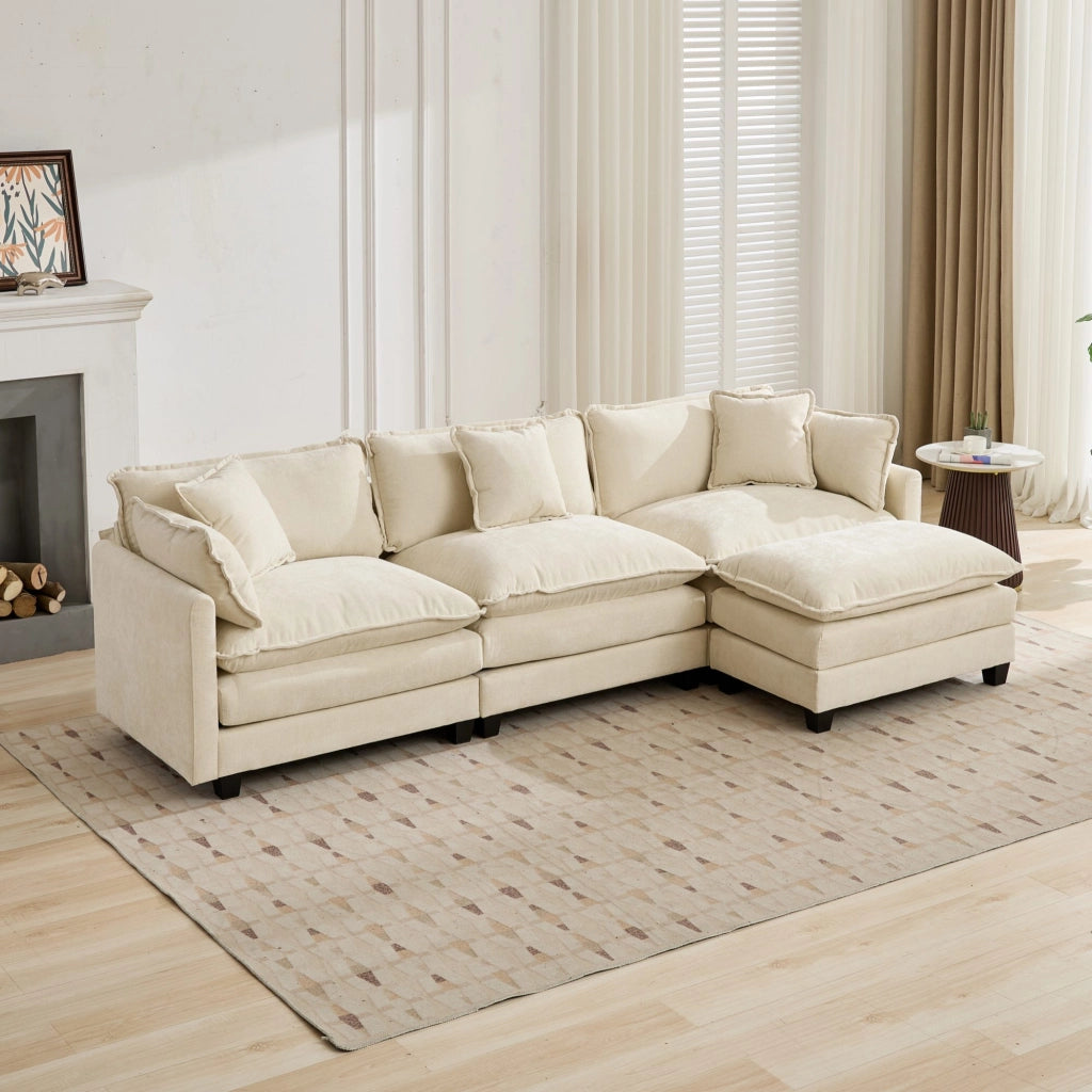 Pouf Cloud Sofa, divano componibile moderno, ideale per soggiorno, camera da letto e appartamento, comodo cuscino di seduta a doppio strato imbottito,