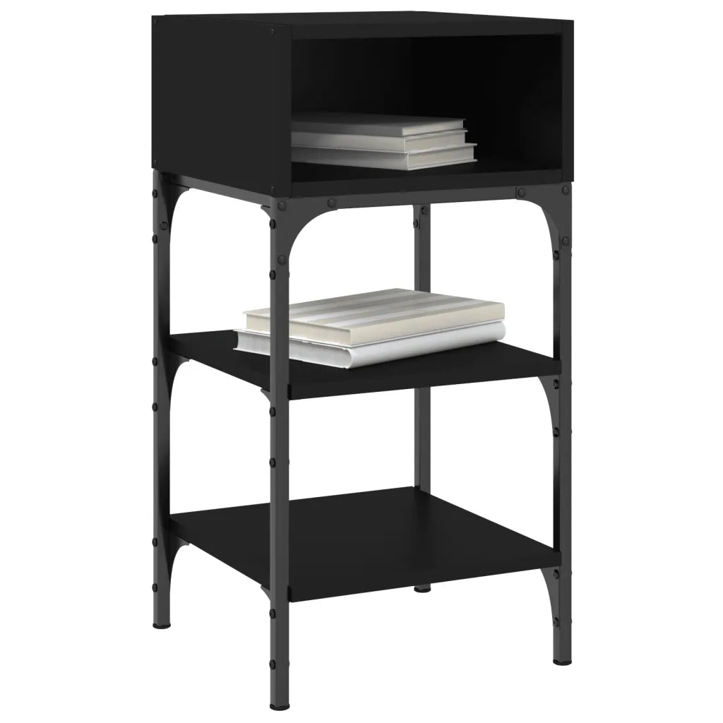 Comodini 2 pz Neri 35x34,5x70 cm in Legno Multistrato 825884